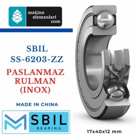 SS 6203 ZZ SBIL Paslanmaz Rulman (17x40x12 - 17*40*12) 